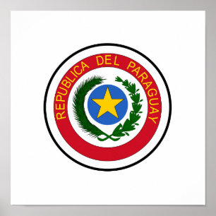 Póster Escudo de armas del Paraguay