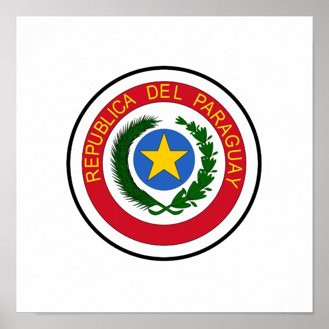 Póster Escudo de armas del Paraguay (Frente)