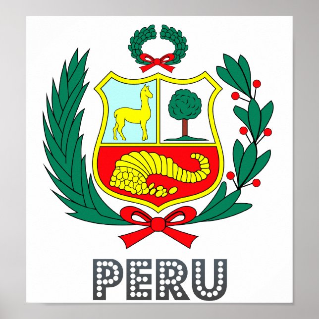 Póster Escudo de armas del Perú (Frente)