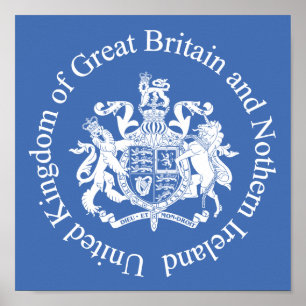 Póster Escudo de armas del Reino Unido