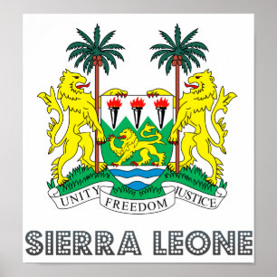 Póster Escudo de armas del Sierra Leone