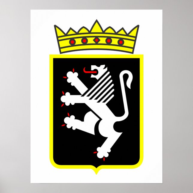 Póster Escudo de armas del Valle de Aosta (Italia) (Frente)