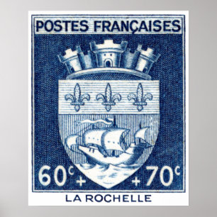 Póster Escudo de armas, La Rochelle Francia