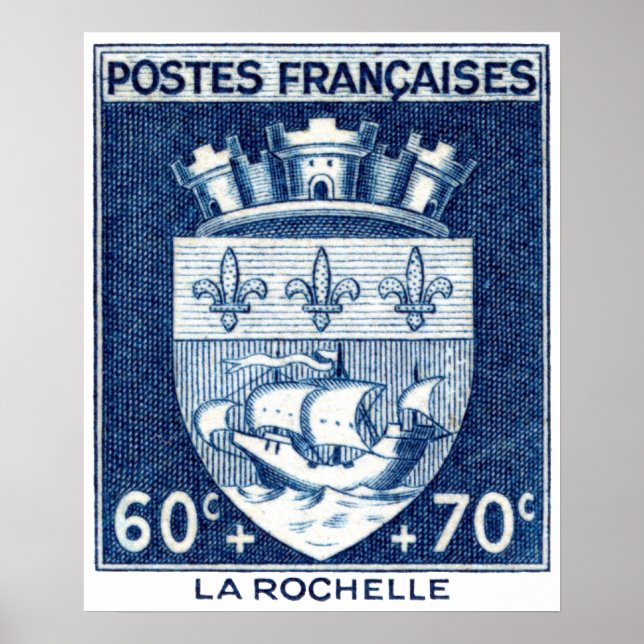 Póster Escudo de armas, La Rochelle Francia (Frente)