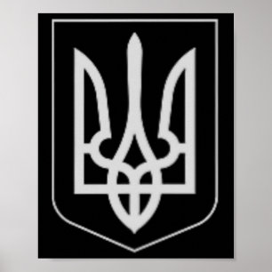 Póster Escudo de Armas Militar de Ucrania Zolensky Triden