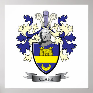 Póster Escudo de armas para escudos de la familia Clark