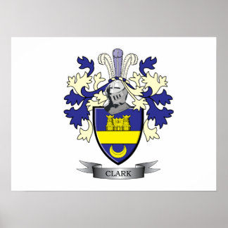 Póster Escudo de armas para escudos de la familia Clark