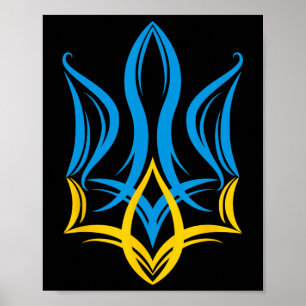 Póster Escudo de Armas Ucraniano Estilizado