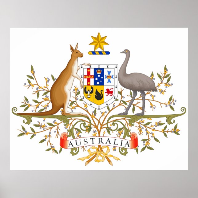 Póster Escudo de Australia (Frente)