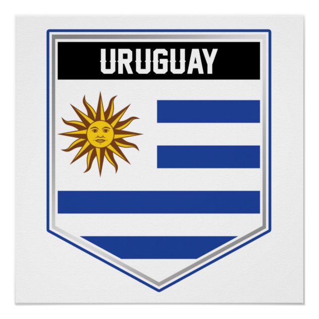 Póster Escudo de Bandera de Uruguay (Anverso)