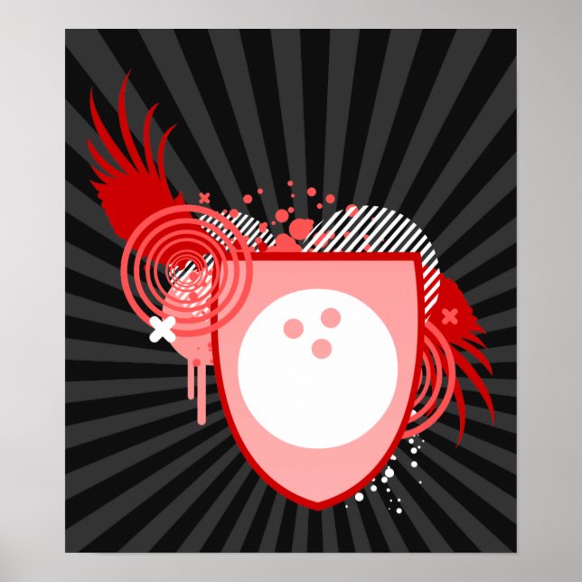 Póster escudo de bolos de alta fidelidad (Frente)