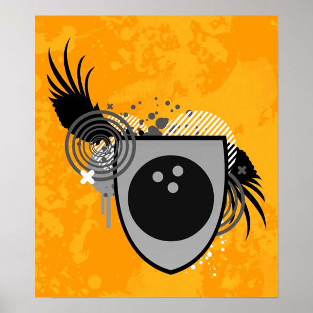 Póster escudo de bolos de alta fidelidad (Frente)