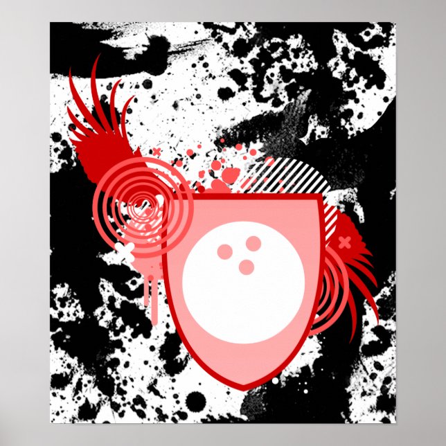 Póster escudo de bolos de alta fidelidad (Frente)