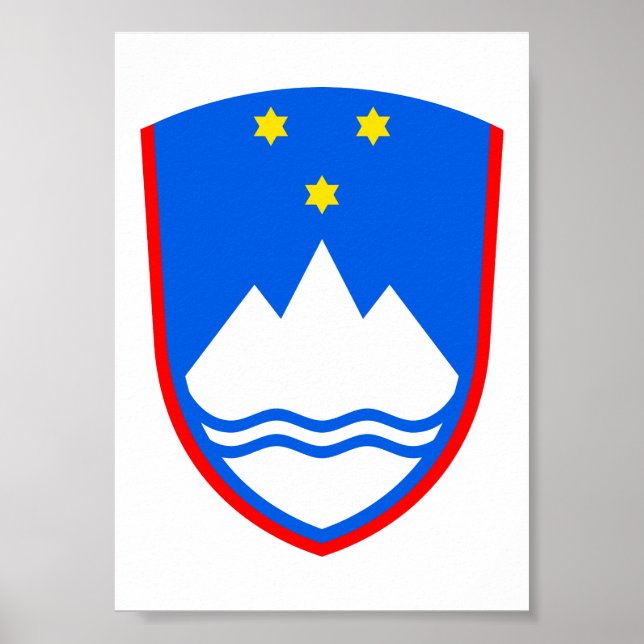 Póster Escudo de Eslovenia (Frente)