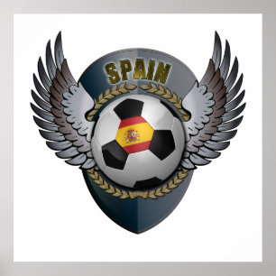 Póster Escudo de fútbol de España
