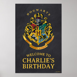 Póster Escudo de Hogwarts de Harry Potter Cumpleaños