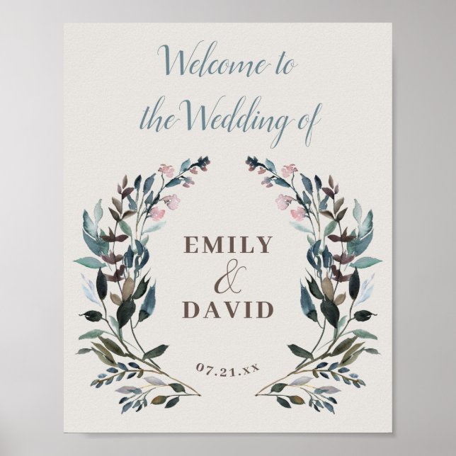 Póster Escudo de jardín | Eggshell | Boda de bienvenida (Frente)