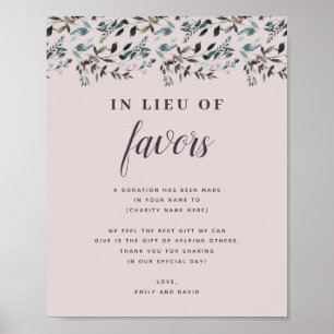 Póster Escudo de jardín   Mauve Boda Donation Charity