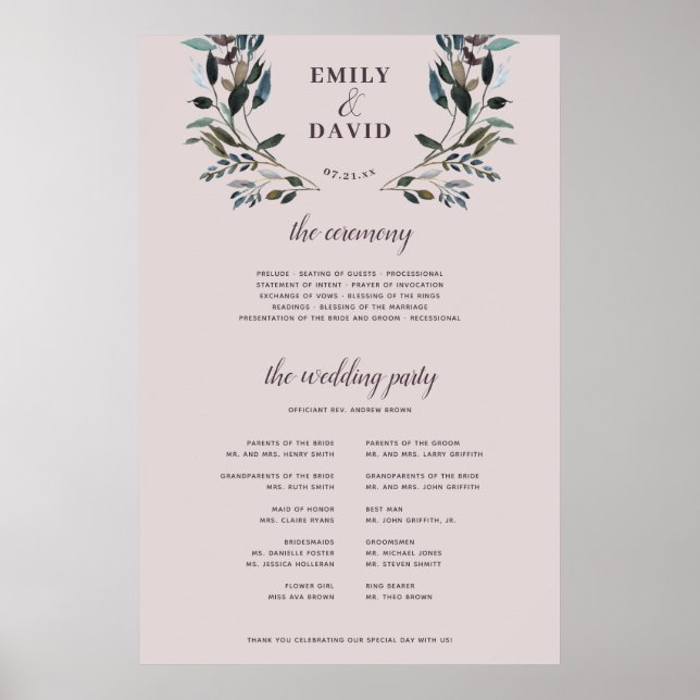 Póster Escudo de jardín | Rótulo del programa Mauve Purpl (Frente)