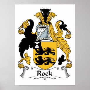 Póster Escudo de la familia de la roca