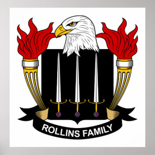 Póster Escudo de la familia de Rollins