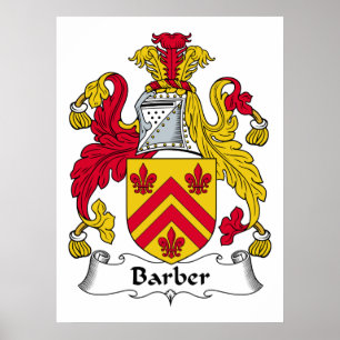 Póster Escudo de la familia del peluquero