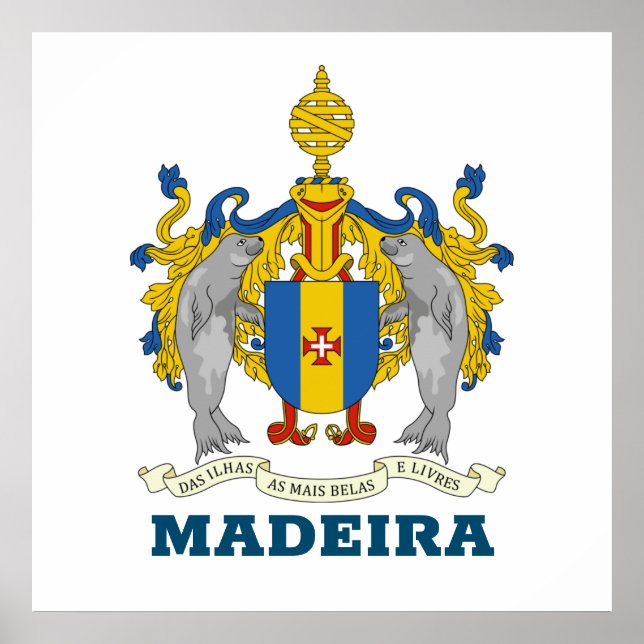 Póster Escudo de Madeira, Portugal (Frente)