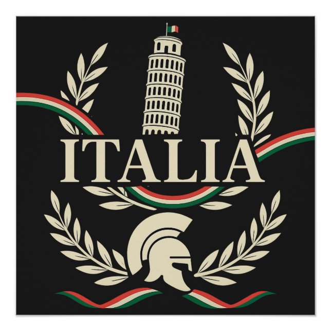 Póster Escudo de Patrimonio de Italia (Anverso)