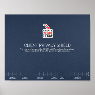 Póster Escudo de protección de privacidad de notario NNA