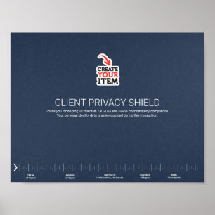 Póster Escudo de protección de privacidad de notario NNA