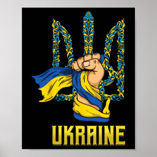 Póster Escudo de Ucrania Orgulloso Ucraniano