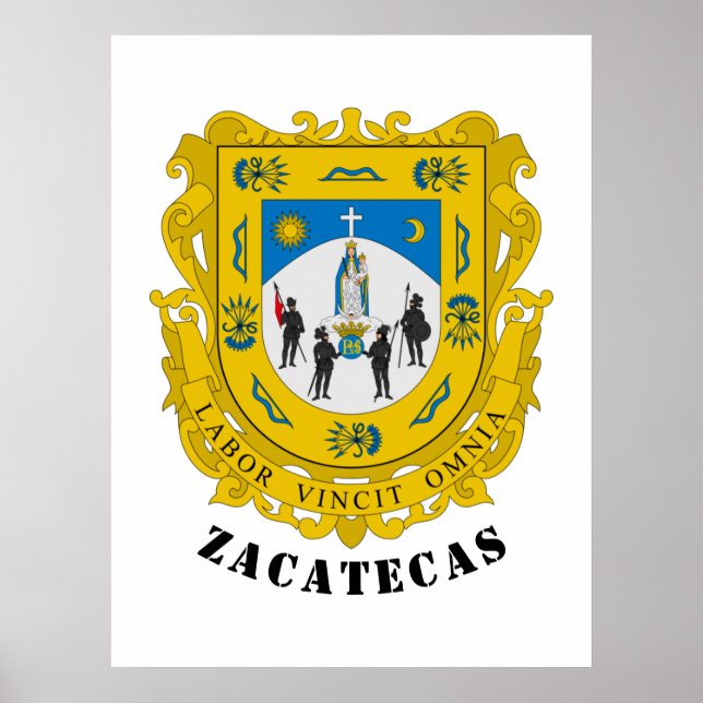 Póster Escudo de Zacatecas, México (Frente)