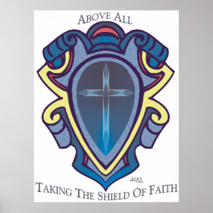 Póster Escudo del poster de la fe