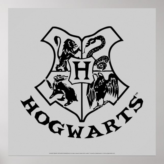 Póster Escudo escolar Vintage HOGWARTS™ (Frente)