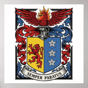Póster Escudo heráldico de armas de semiparo