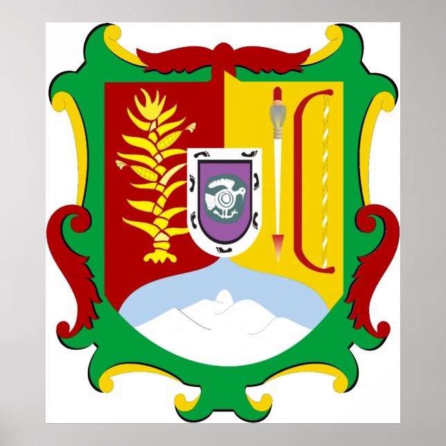 Póster Escudo Nayarit Oficial México Heraldry Logo (Frente)