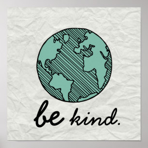 Póster Escuela antigua "Be Kind"