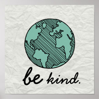 Póster Escuela antigua "Be Kind"