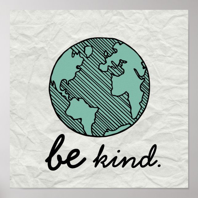 Póster Escuela antigua "Be Kind" (Frente)