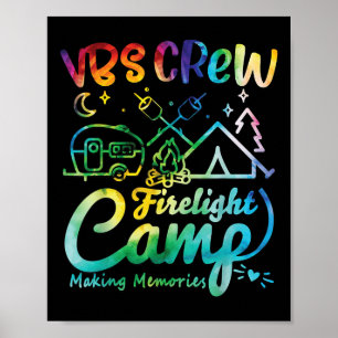 Póster Escuela Bíblica de Vacaciones Campamento Fuego Cre
