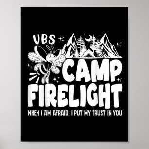 Póster Escuela Bíblica de Vacaciones Vbs Camp Firelight V