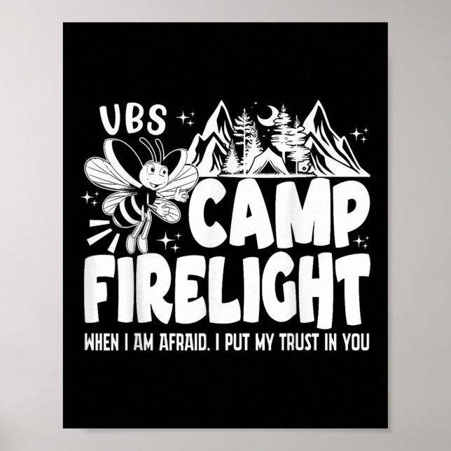 Póster Escuela Bíblica de Vacaciones Vbs Camp Firelight V (Frente)