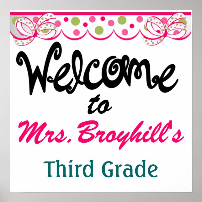 Póster Escuela - Bienvenida en aula de profesores - SRF (Frente)