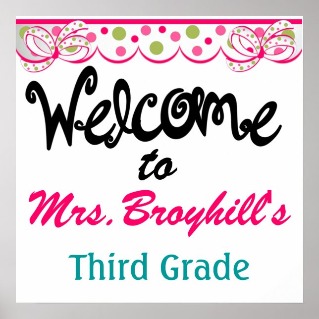 Póster Escuela - Bienvenida en aula de profesores - SRF (Frente)