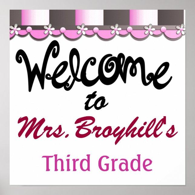 Póster Escuela - Bienvenida en aula de profesores - SRF (Frente)