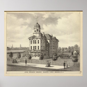 Póster Escuela calificada de la rama larga, rama larga,