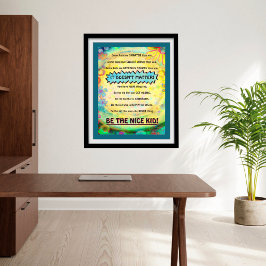 Póster Escuela de Amabilidad de bonito Agradable Estudian