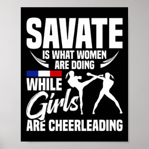 Póster Escuela de Artes Marciales Savate Entrenamiento de