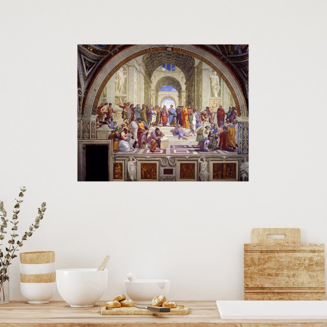 Póster Escuela de Atenas, de la Stanza della Segnatura (Cocina)