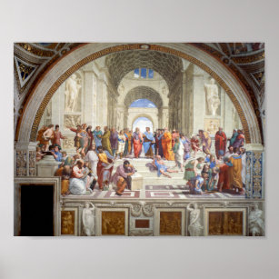 Póster Escuela de Atenas de Raphael (1511)